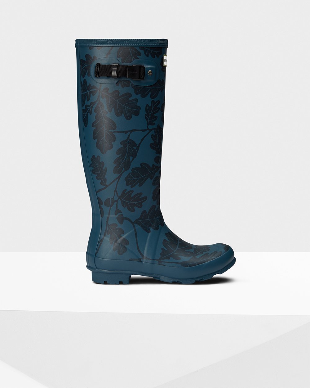 Hunter National Trust Print Norris Field Tall Rain Boots - Cheap Online Womens Blue - WFNDYC938